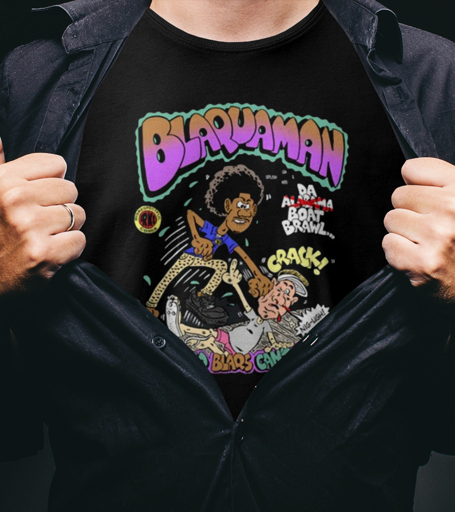 Blaquaman Da Alabama Boat Brawl Who Said Blaqs Can't Swim Crack T-Shirt