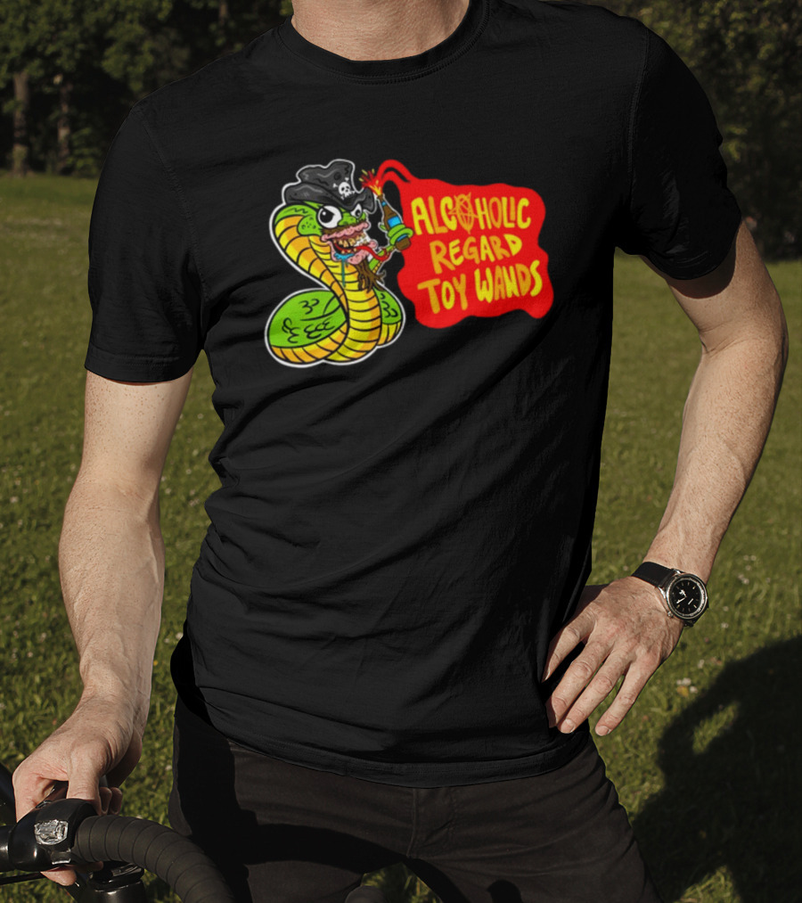 ALCOHOLIC REGARD TOY WANDS Snake Pirate Drinking T-Shirt