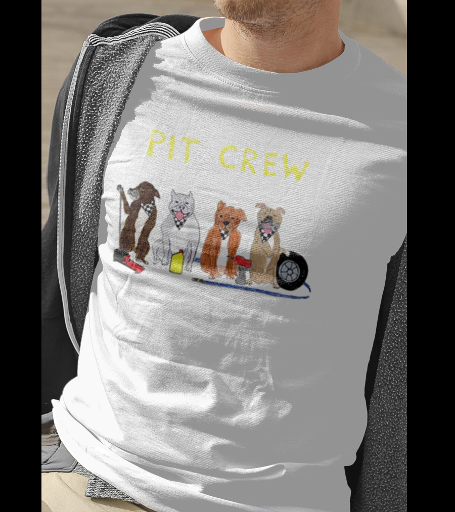 Pit Crew Canine Mechanics With Tools And Tire T-Shirt