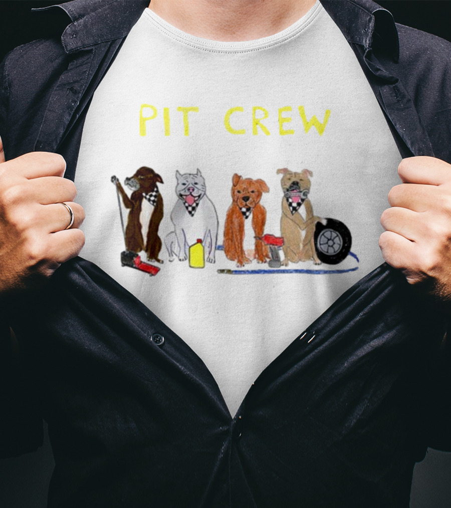 Pit Crew Canine Mechanics With Tools And Tire T-Shirt