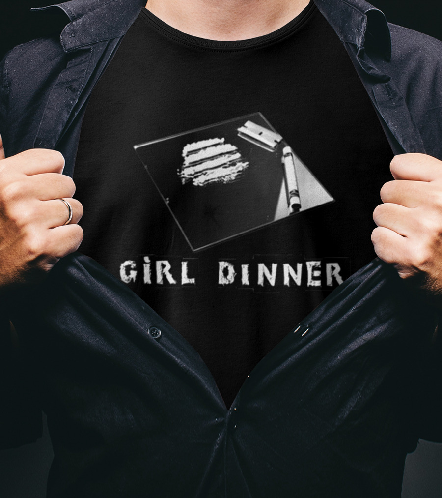 GIRL DINNER Edgy Mirror Concept With Razor And Lines T-Shirt