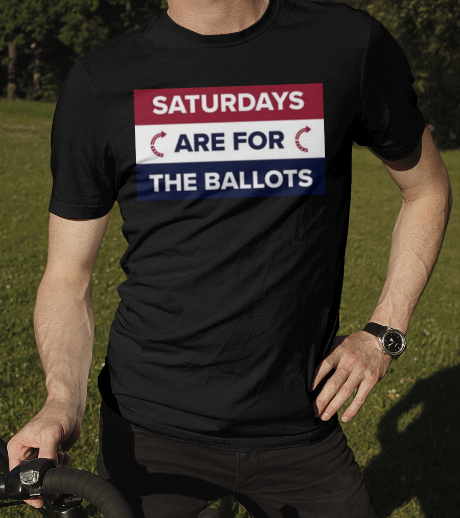 Saturdays Are For The Ballots Red White Blue Arrows T-Shirt