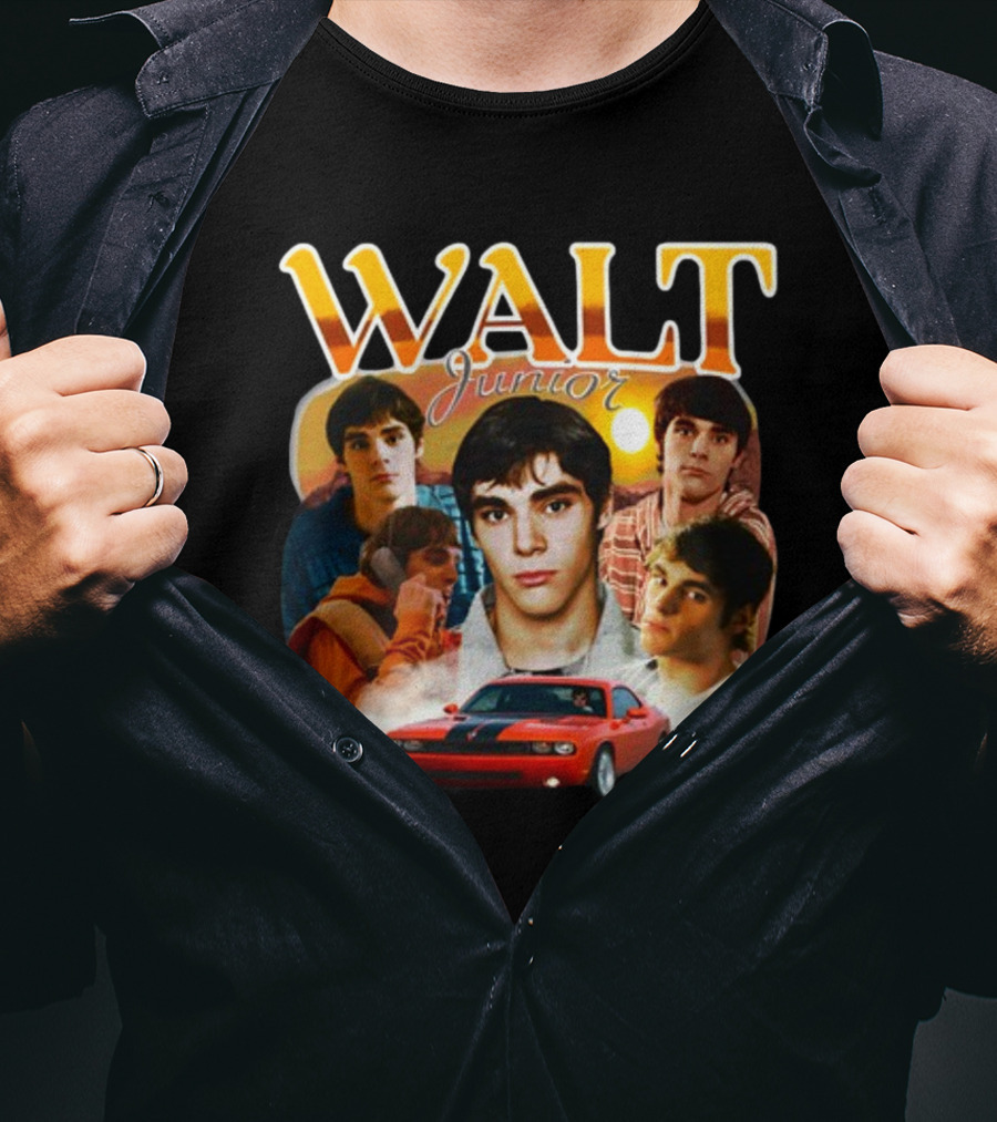 Funnyahhtees Store Walt Junior Collage With Red Car T-Shirt