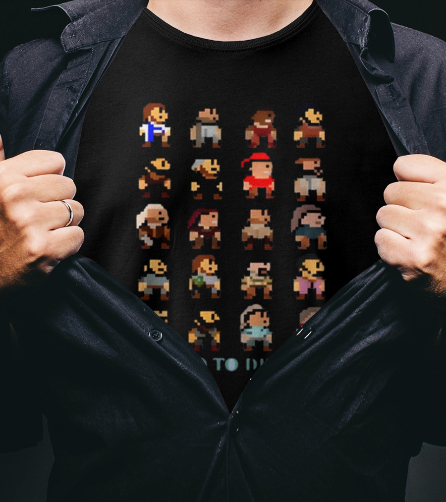Get Used To Different Pixelated Characters Collection T-Shirt