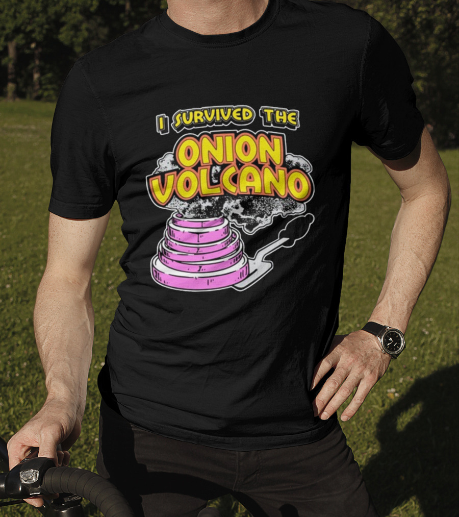 I Survived The Onion Volcano Hibachi Grill Smoke Spatula Scene T-Shirt