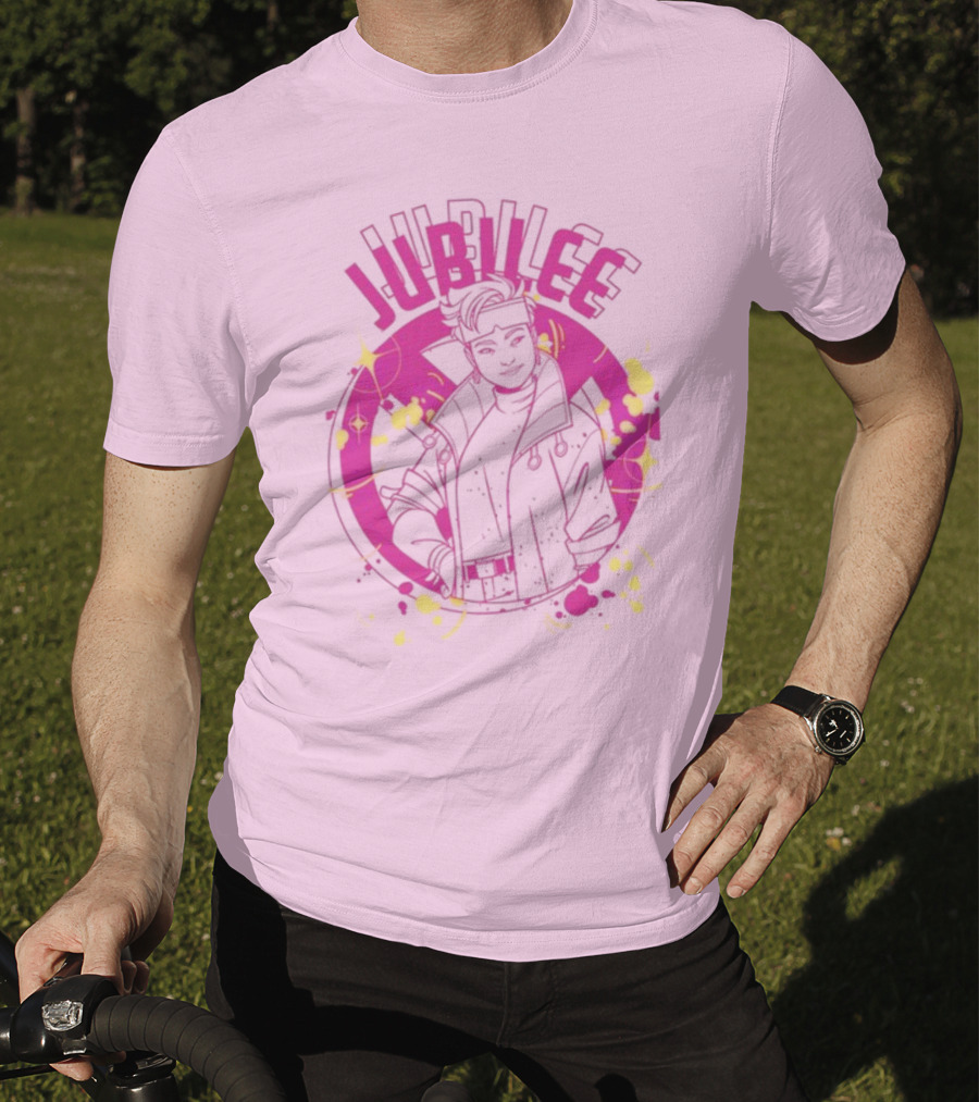 Jubilee X-Men Neon Pink T-Shirt