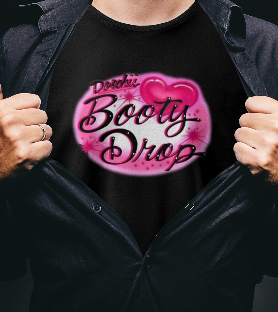 Doechii Booty Drop Heart Pink Bubble Lettering T-Shirt