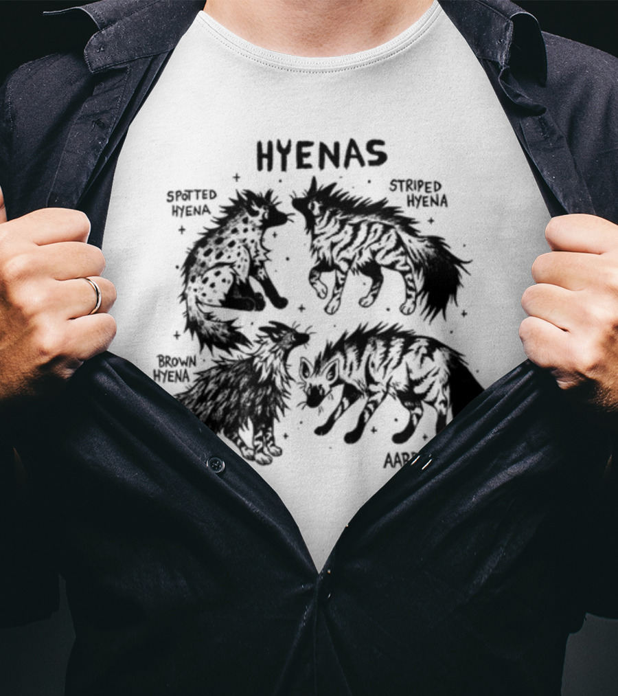 Hyenas Spotted Hyena Striped Hyena Brown Hyena Aardwolf T-Shirt