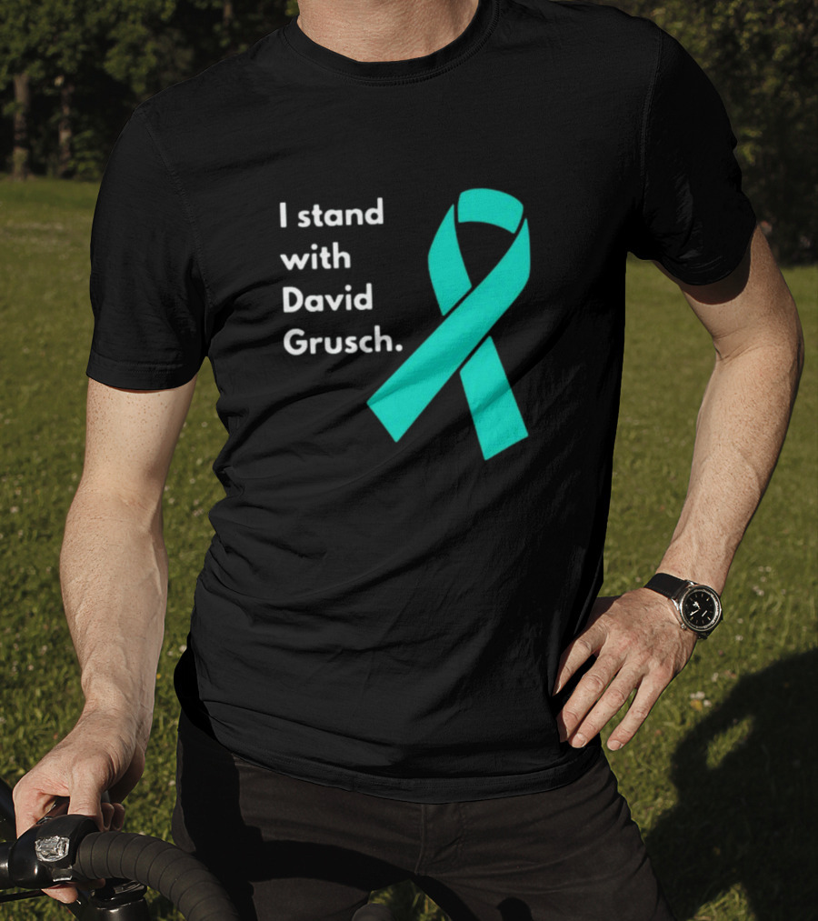 I Stand With David Grusch Teal Awareness T-Shirt