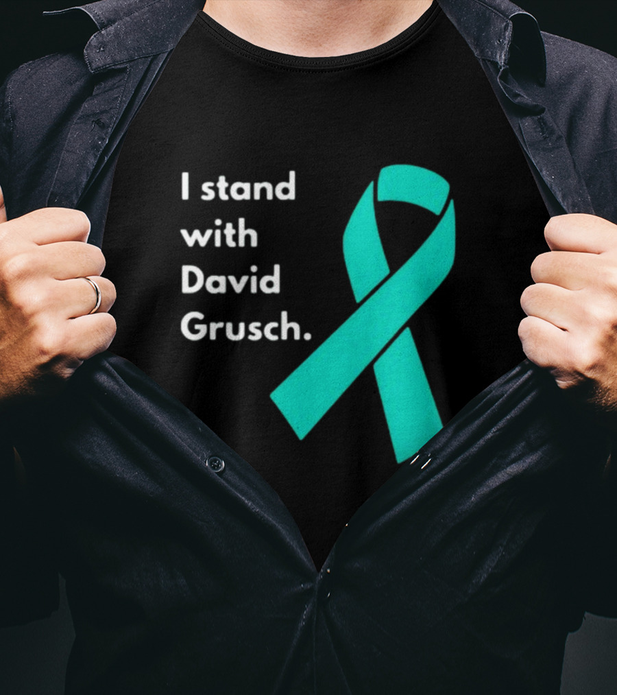 I Stand With David Grusch Teal Awareness T-Shirt