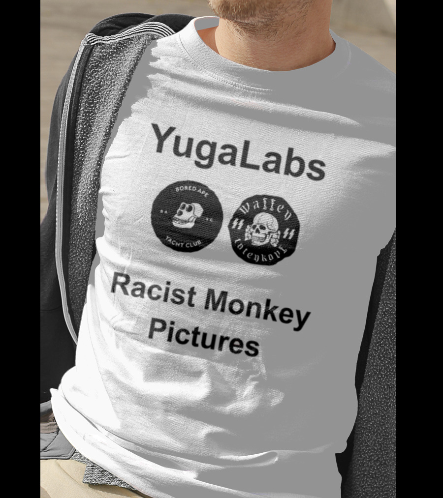 YugaLabs Bored Ape Yacht Club Valley Totenkopf Racist Monkey Pictures T-Shirt
