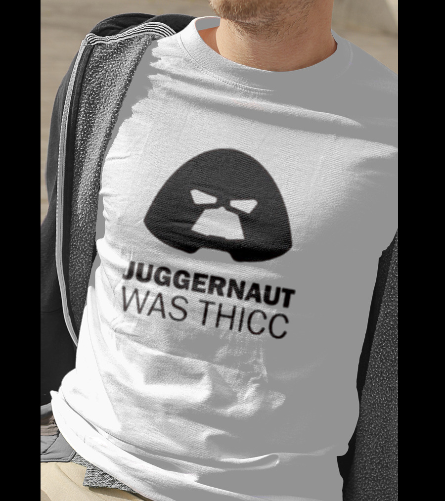 Juggernaut Was Thicc Bold Helmet T-Shirt