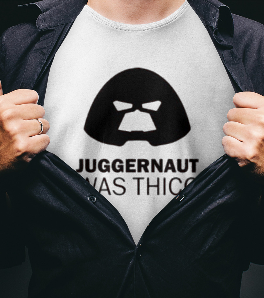 Juggernaut Was Thicc Bold Helmet T-Shirt