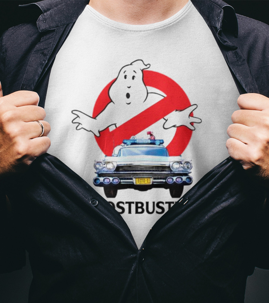 Ghostbusters No Ghost Logo Ecto-1 Car T-Shirt