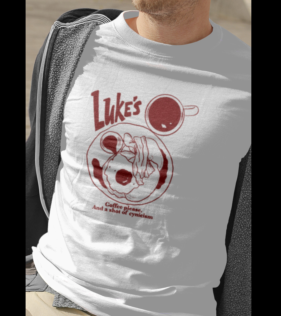 Luke's Coffee Please And A Shot Of Cynicism Thecliqueclothingco T-Shirt
