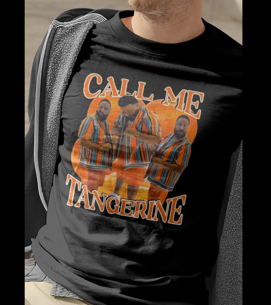 Call ME Tangerine Dj Khaled Striped T-Shirt