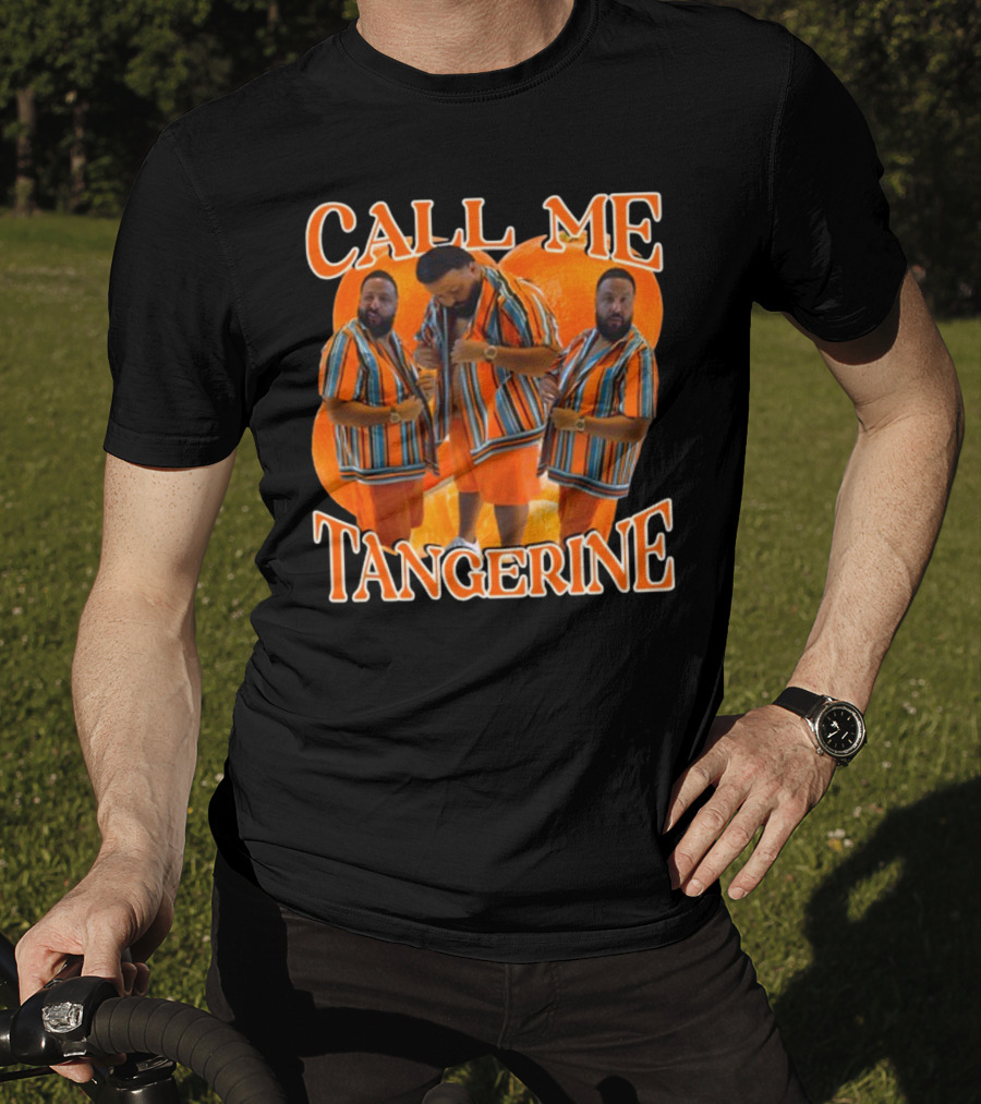 Call ME Tangerine Dj Khaled Striped T-Shirt