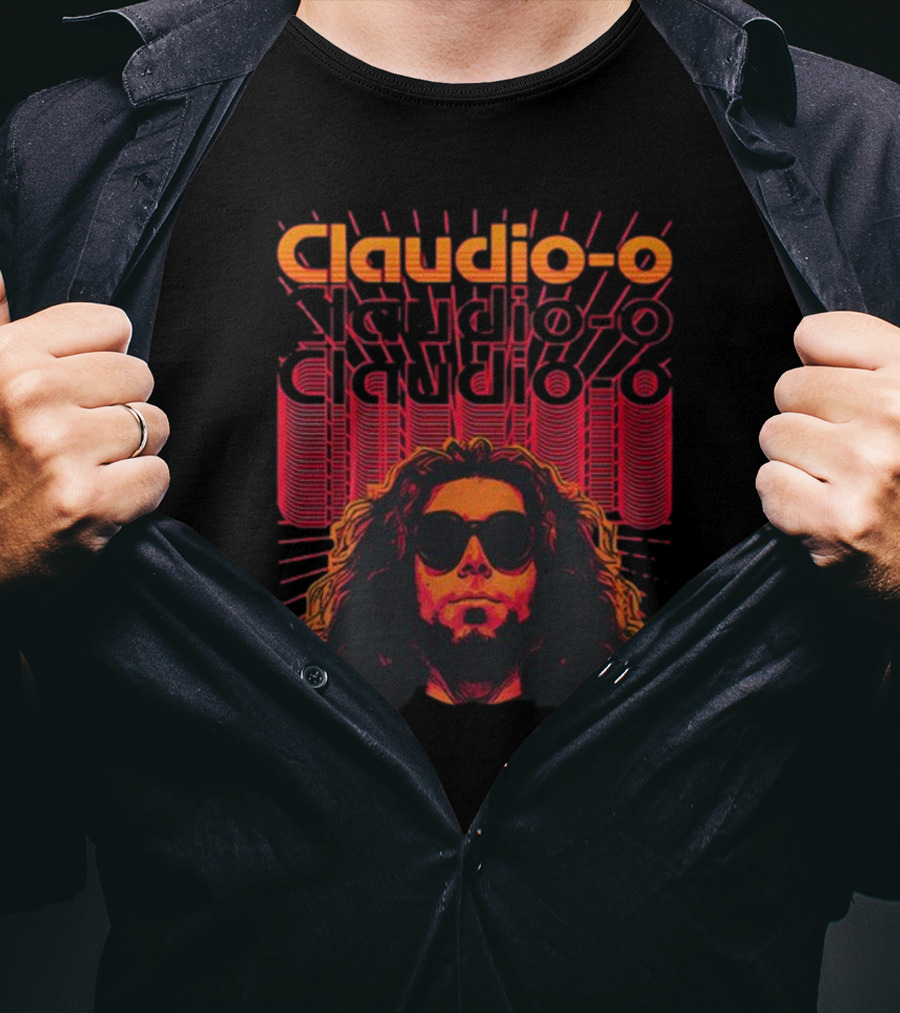 Claudio-O Retro Graphic Style With Sunburst And Sunglasses T-Shirt