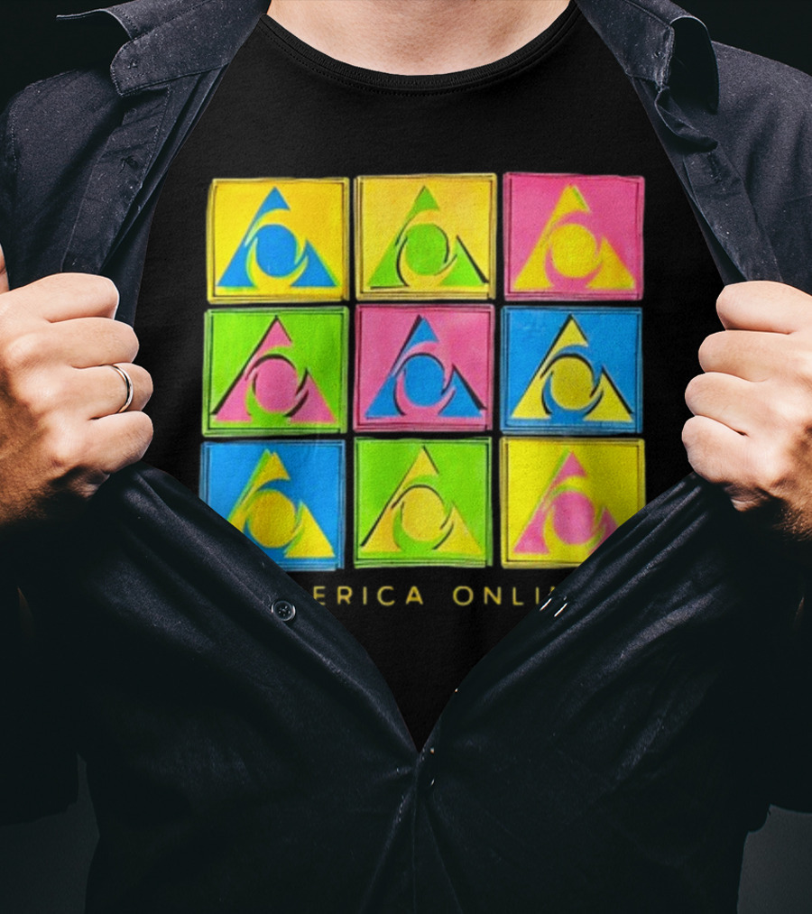 Pauly Holding AOL America Online Retro Logo Pop T-Shirt