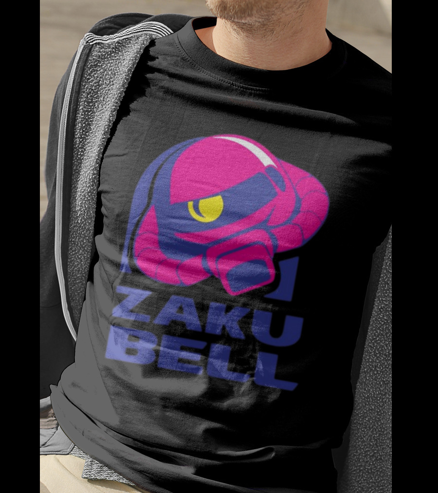 Zaku Bell Mecha Fusion Pink And Blue Helmet T-Shirt
