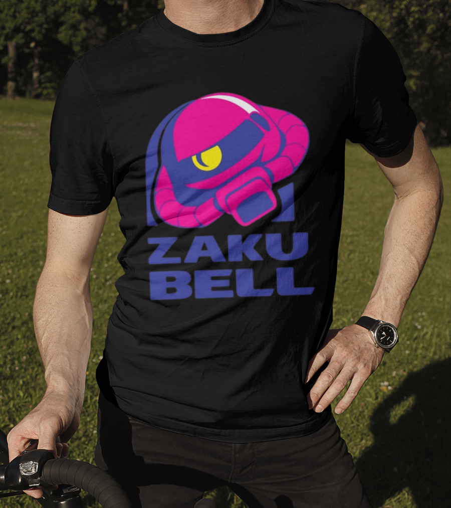 Zaku Bell Mecha Fusion Pink And Blue Helmet T-Shirt