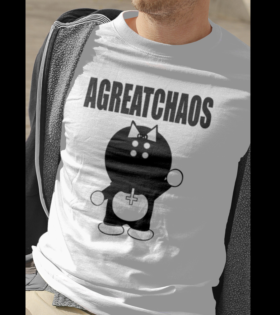 AGREATCHAOS Dark Figure With Bow And Cross T-Shirt