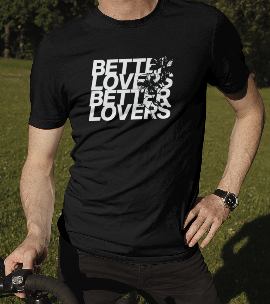 Better Lovers Floral Black Overlay T-Shirt