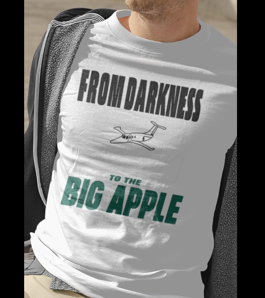 From Darkness To The Big Apple With Mountain And Plane T-Shirt