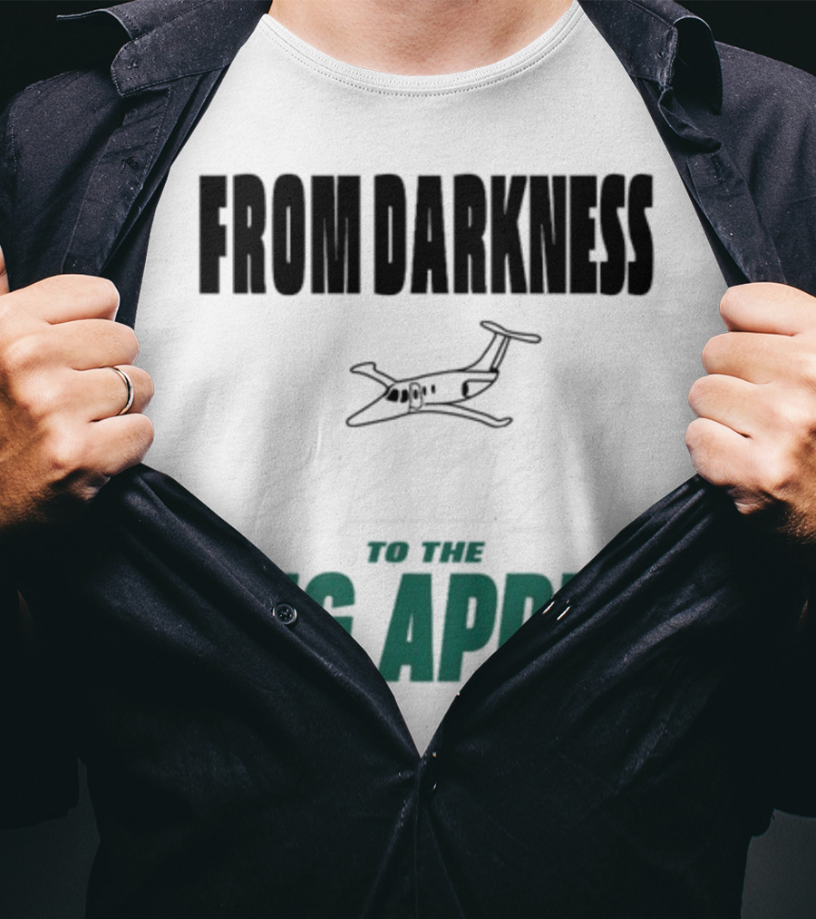 From Darkness To The Big Apple With Mountain And Plane T-Shirt