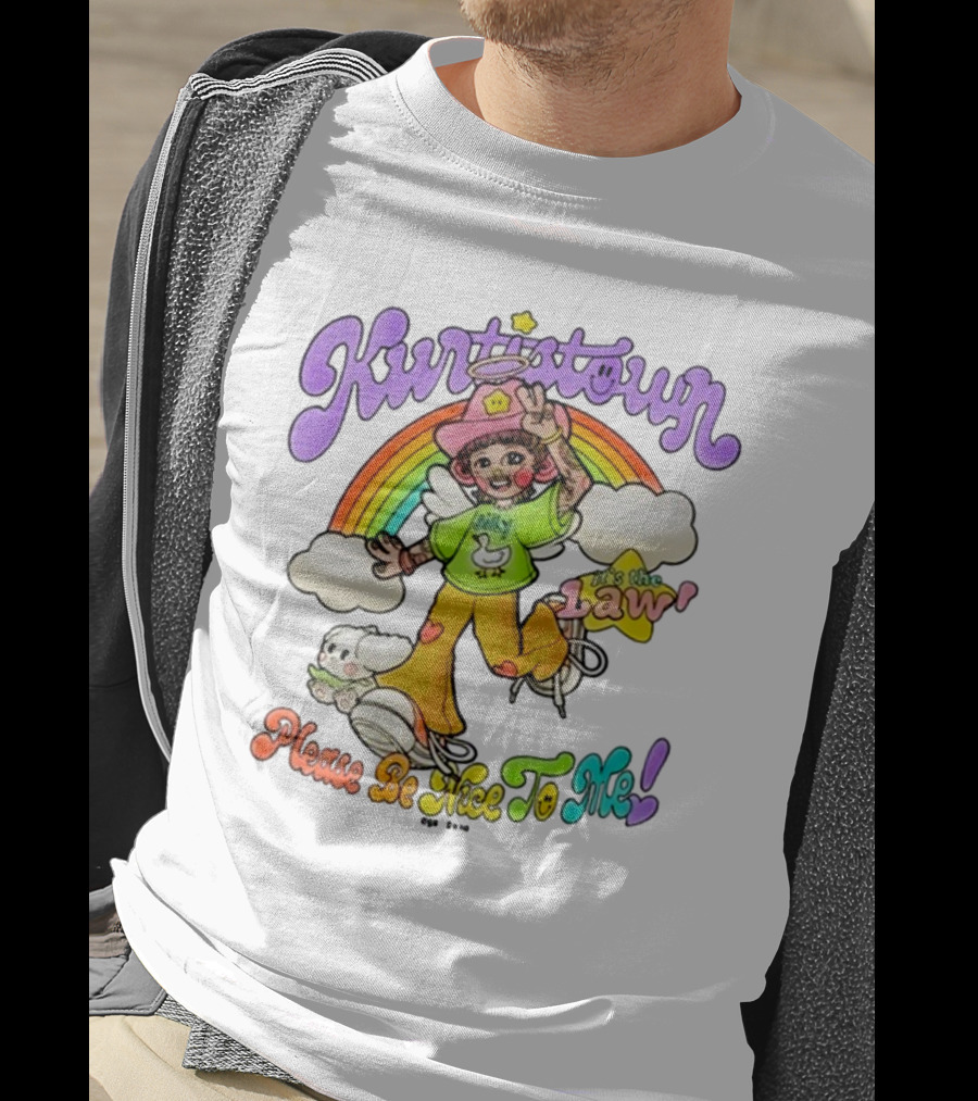 Kurtis Conner Kurtistown Please Be Nice To Me It's The Law Rainbow Character T-Shirt