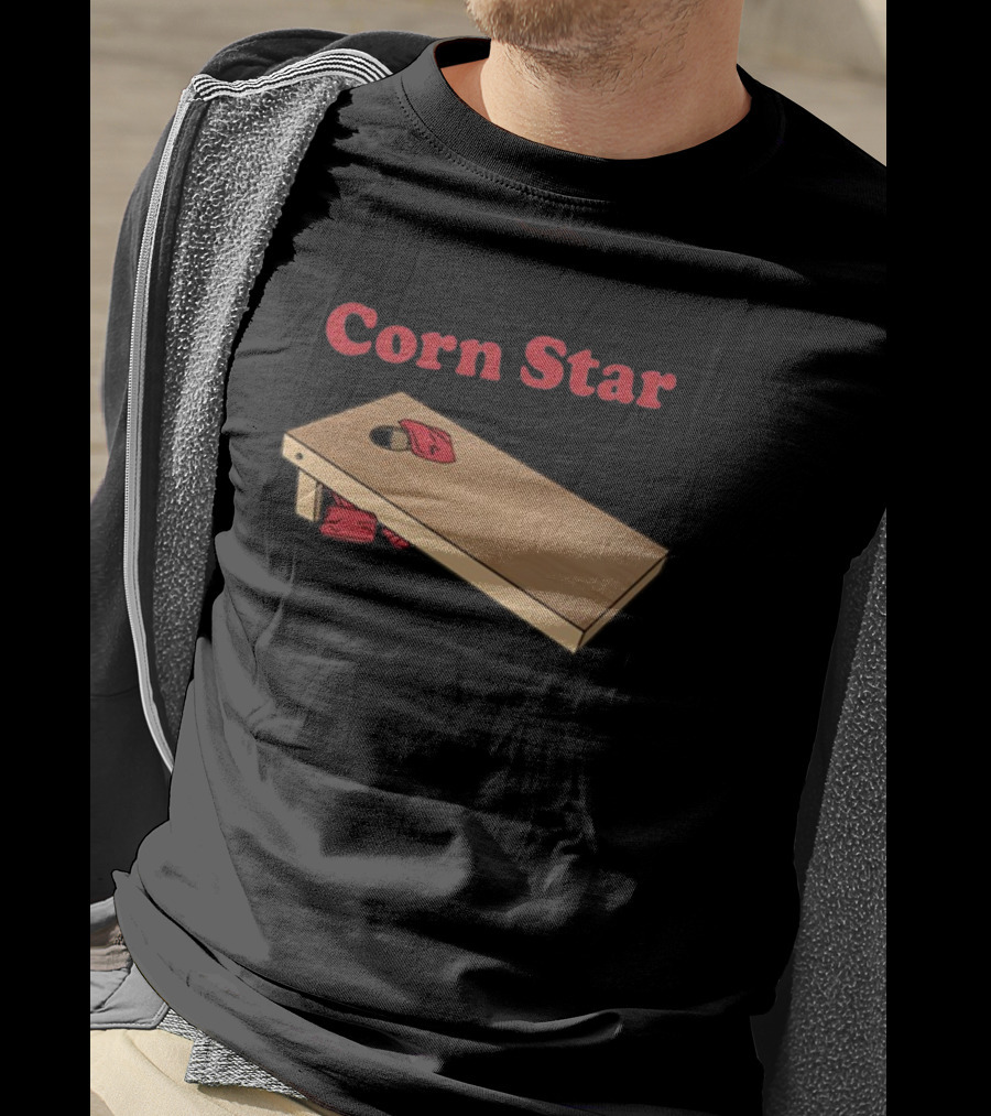 Corn Star Bean Bag Toss Cornhole Game T-Shirt