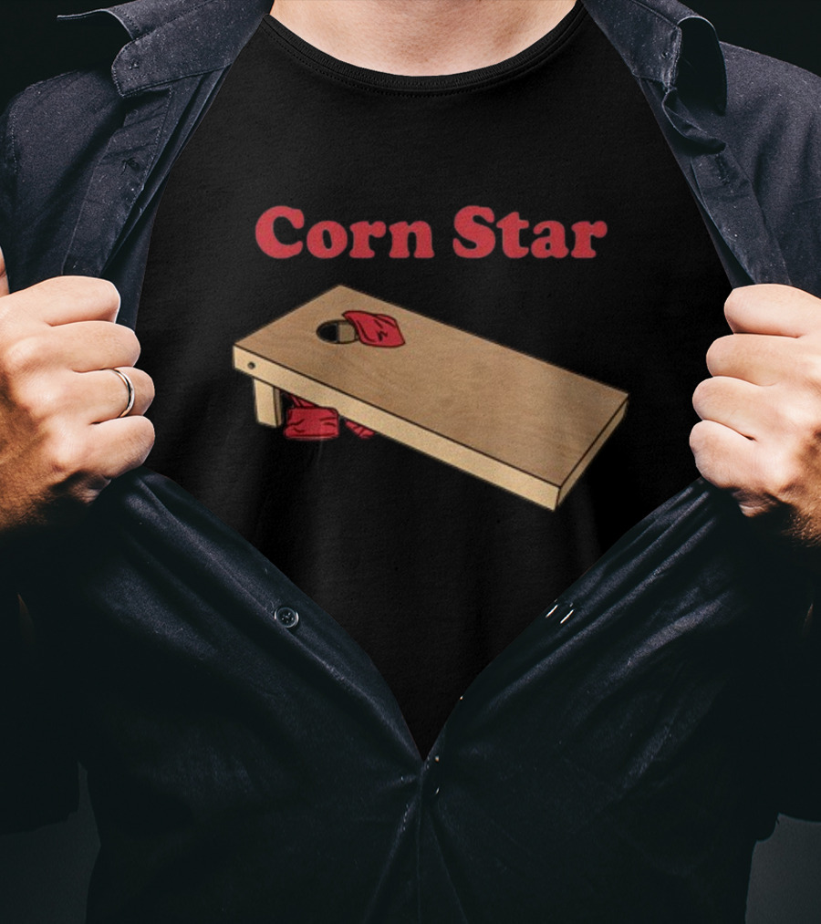 Corn Star Bean Bag Toss Cornhole Game T-Shirt