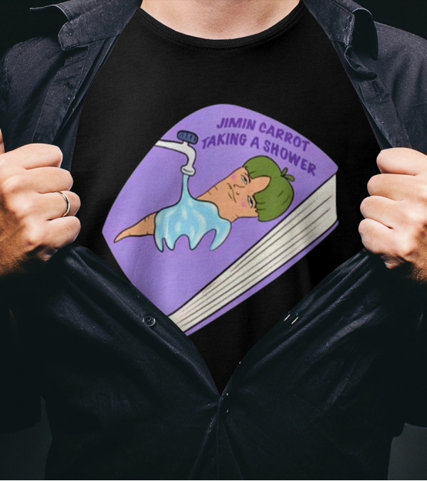 Jimin Carrot Taking A Shower Book T-Shirt