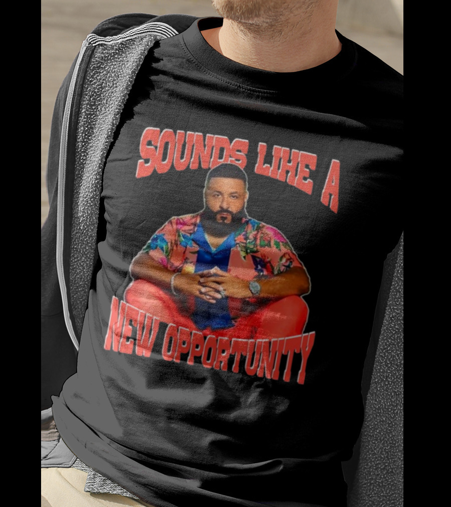 Sounds Like A New Opportunity Dj Khaled Seated IN Vibrant Floral T-Shirt