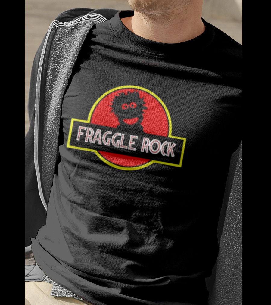 Fraggle Rock Jurassic Park Logo Mashup T-Shirt