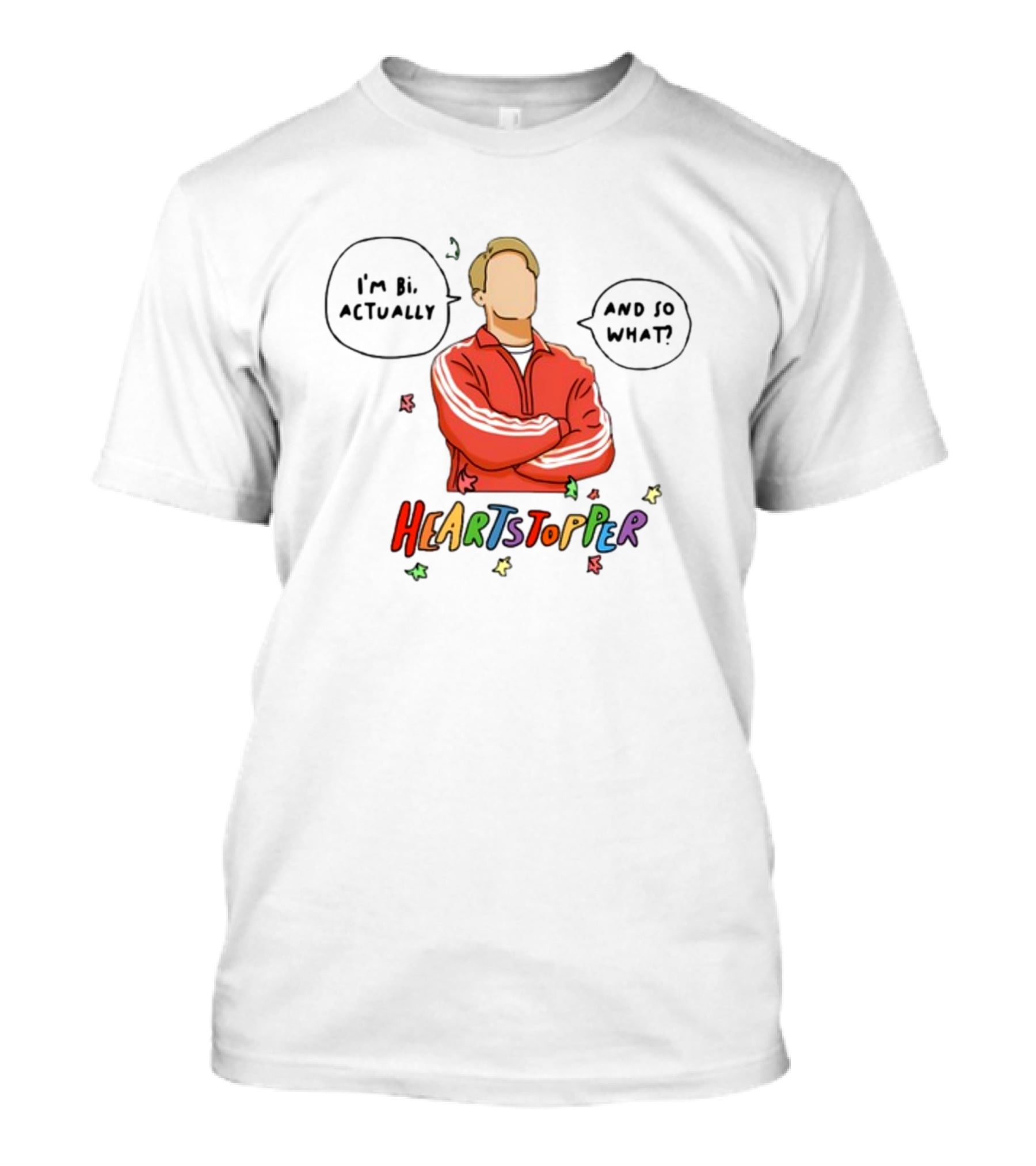 Heartstopper I'm Bi Actually And So What Nick And Charlie T-Shirt