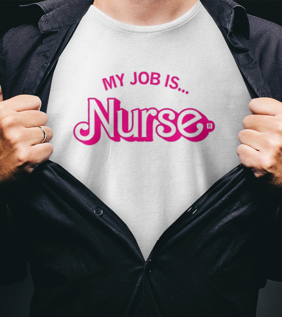 Raygun My Job Is Nurse Retro Style T-Shirt
