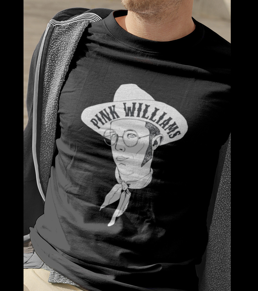 Punkwithacamera Pink Williams Vintage Cowboy Ink Sketch T-Shirt