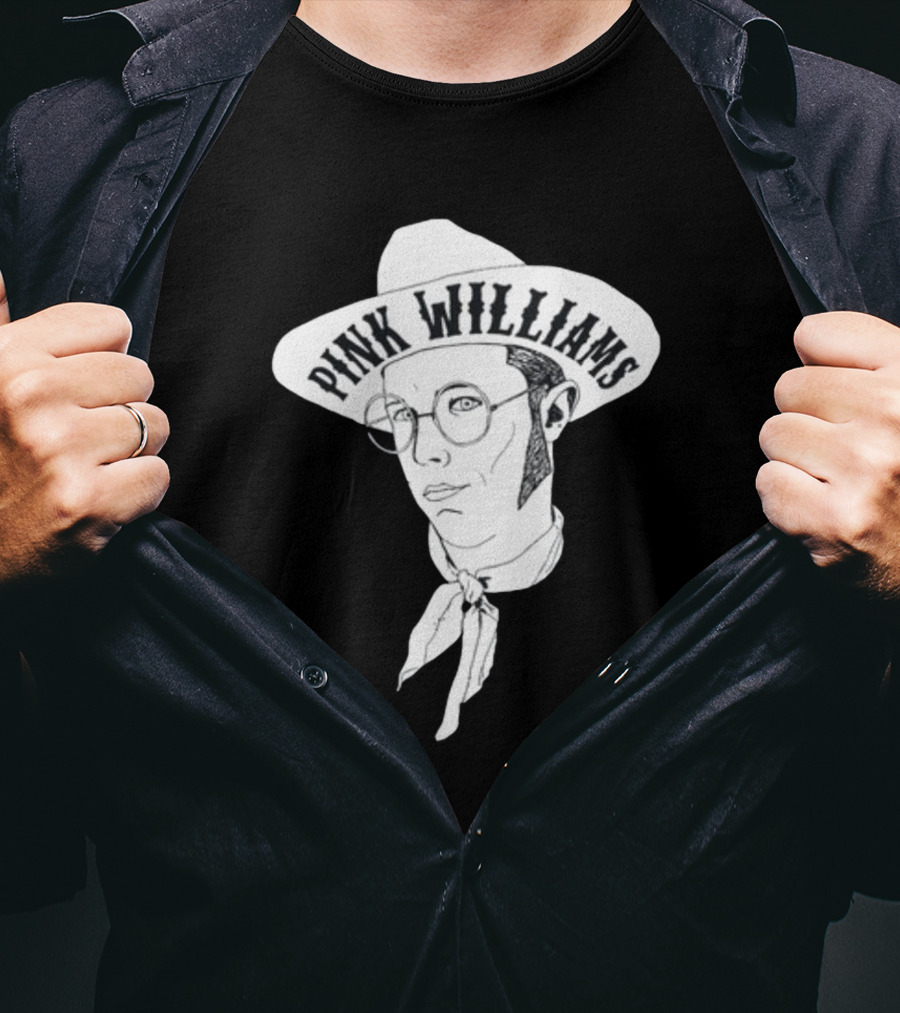 Punkwithacamera Pink Williams Vintage Cowboy Ink Sketch T-Shirt