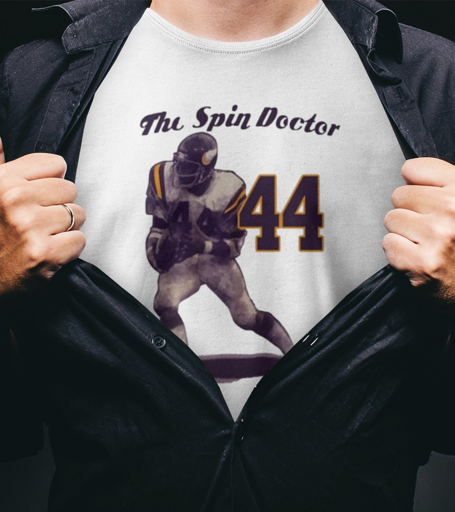 The Spin Doctor Chuck Foreman 44 Minnesota Vikings Legend T-Shirt