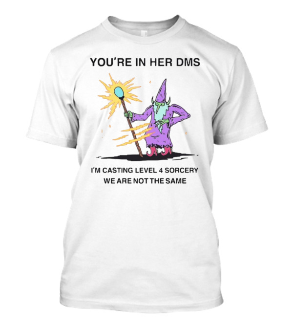 You're In Her DMs I'm Casting Level 4 Sorcery Wizard We Are Not The Same T-Shirt