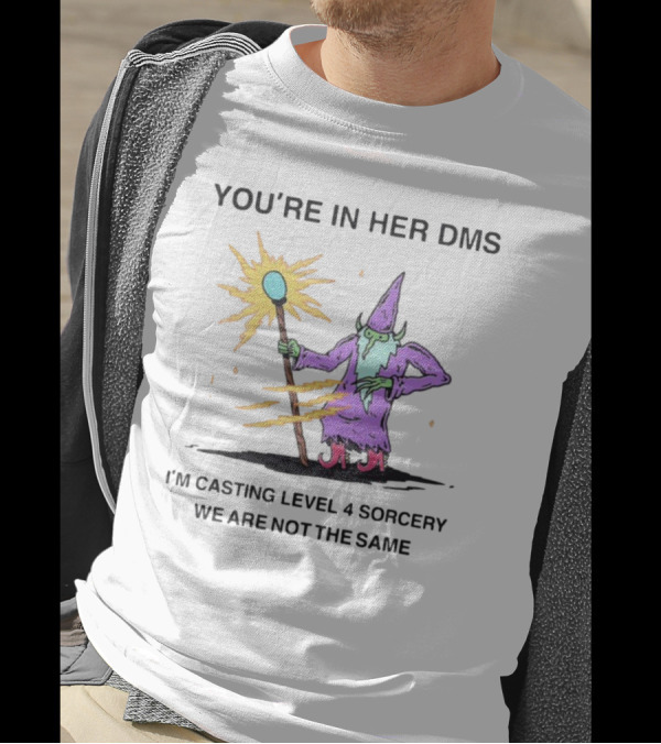 You're In Her DMs I'm Casting Level 4 Sorcery Wizard We Are Not The Same T-Shirt