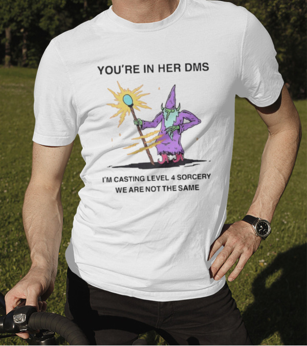 You're In Her DMs I'm Casting Level 4 Sorcery Wizard We Are Not The Same T-Shirt