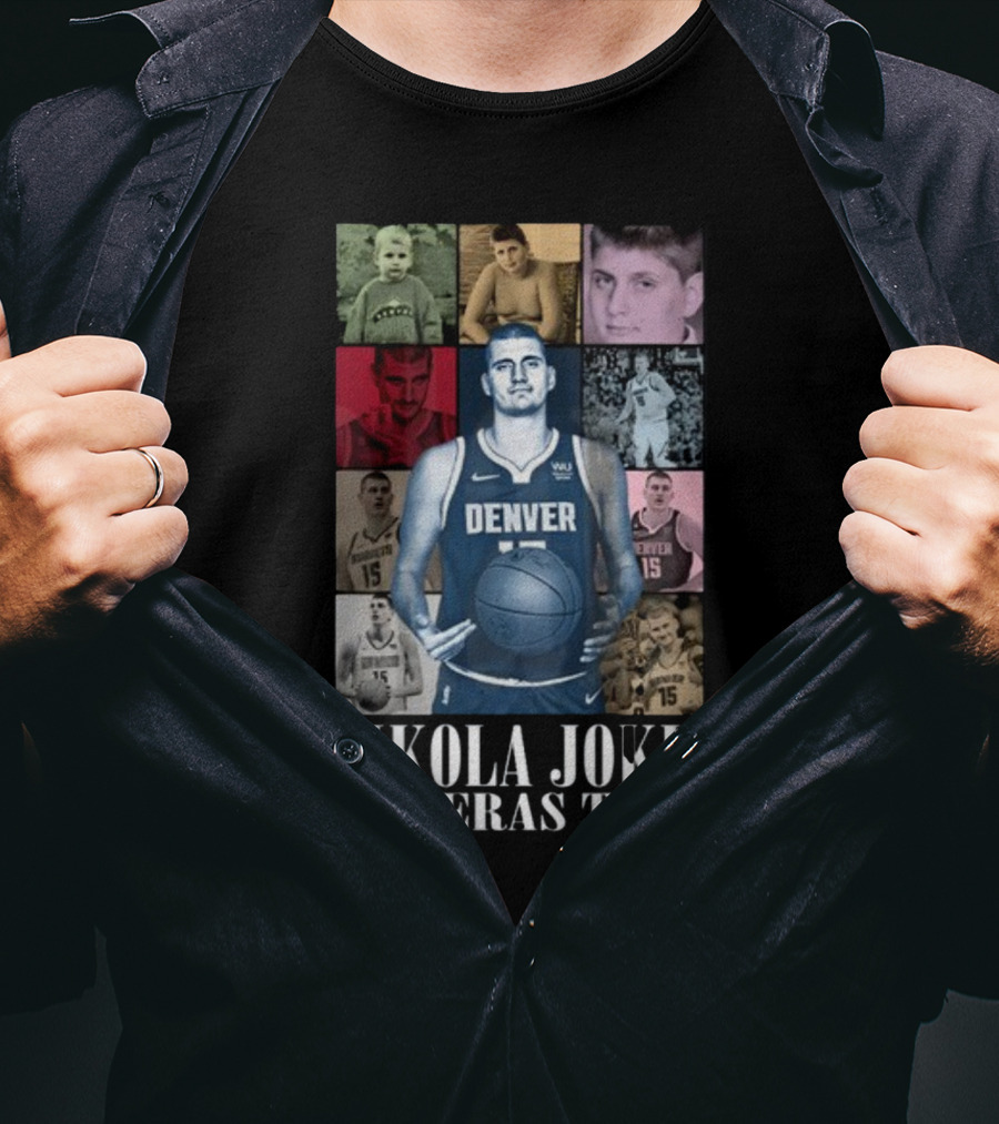 Nikola Jokic Denver Basketball Evolution Through The Eras Tour T-Shirt
