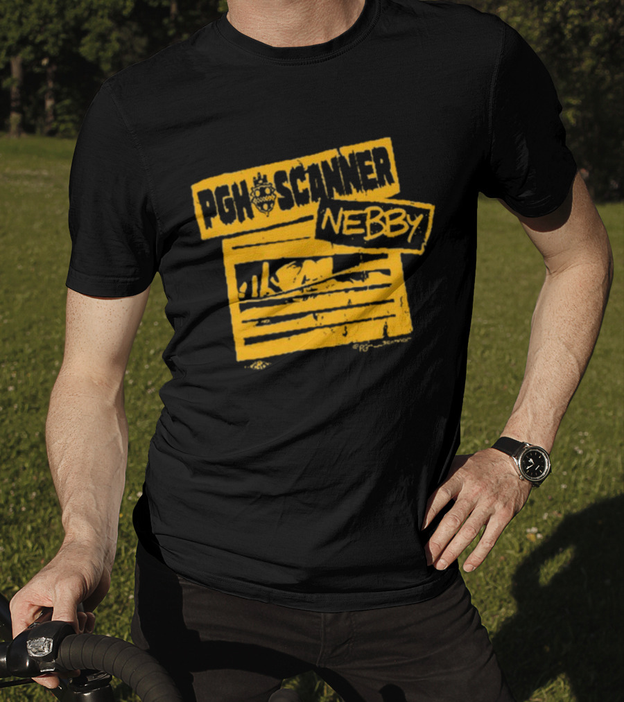 Pgh Scanner Nebby Jail Bars Yellow T-Shirt