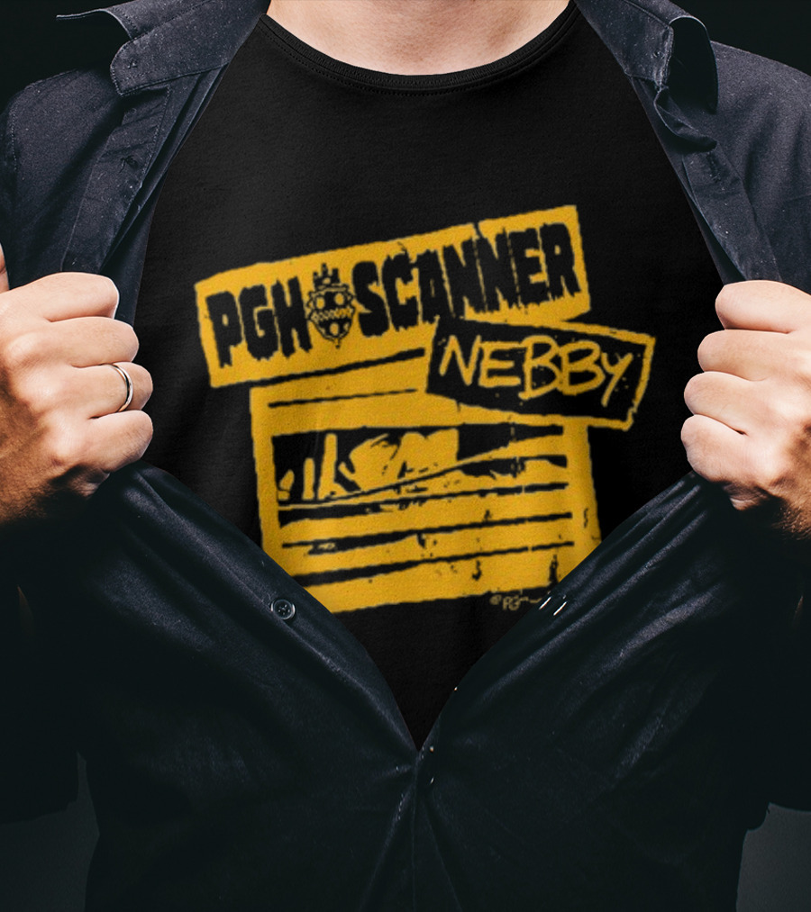 Pgh Scanner Nebby Jail Bars Yellow T-Shirt