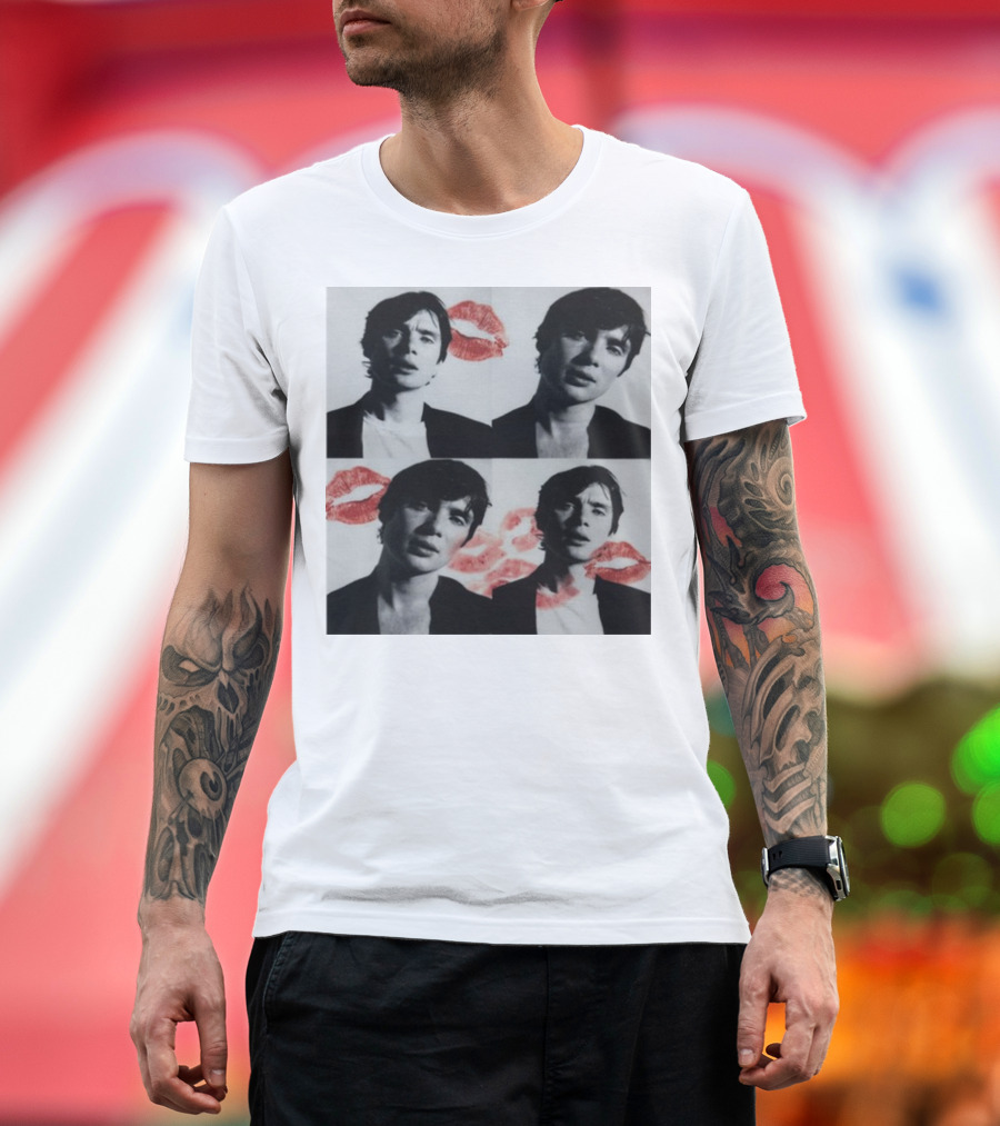 Mustardyardpress Cillian Photobooth Kiss Prints T-Shirt