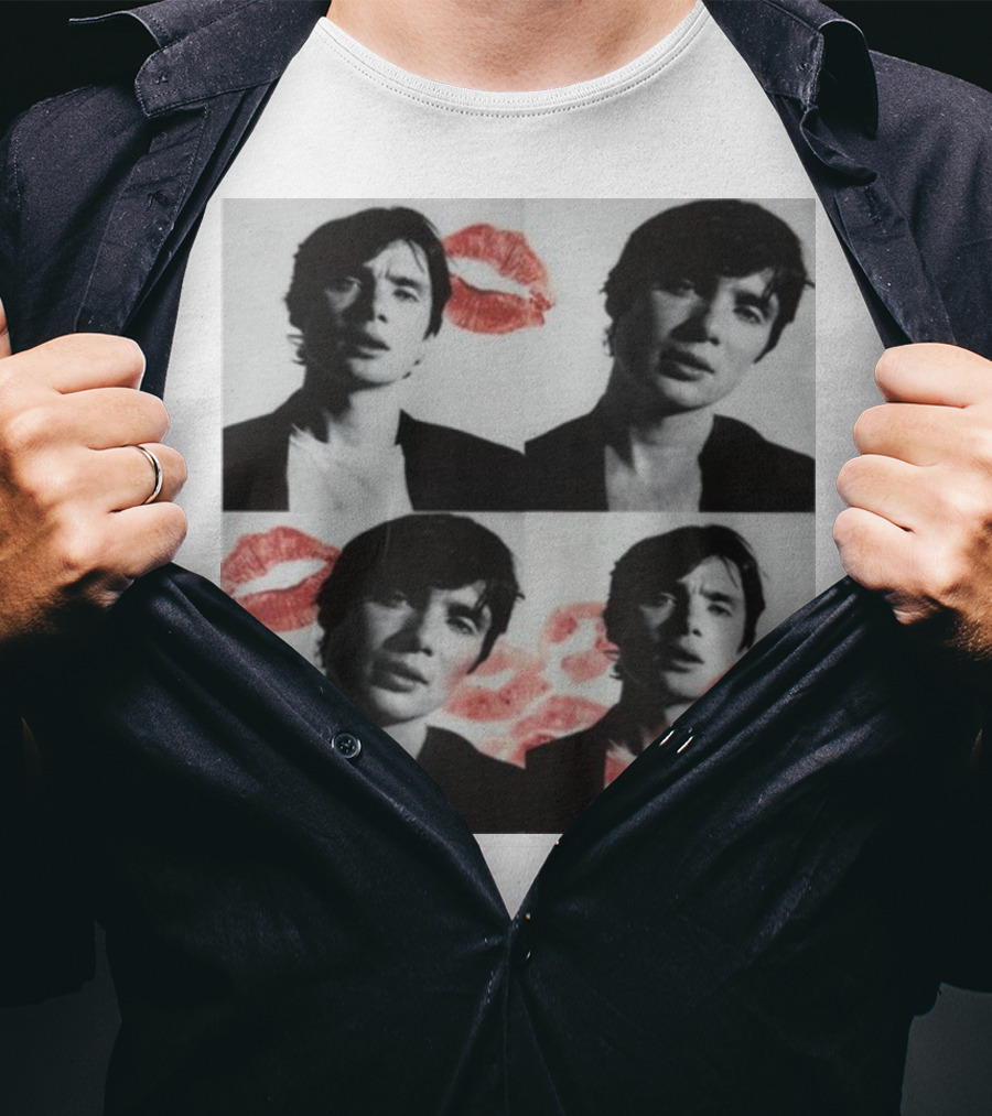 Mustardyardpress Cillian Photobooth Kiss Prints T-Shirt
