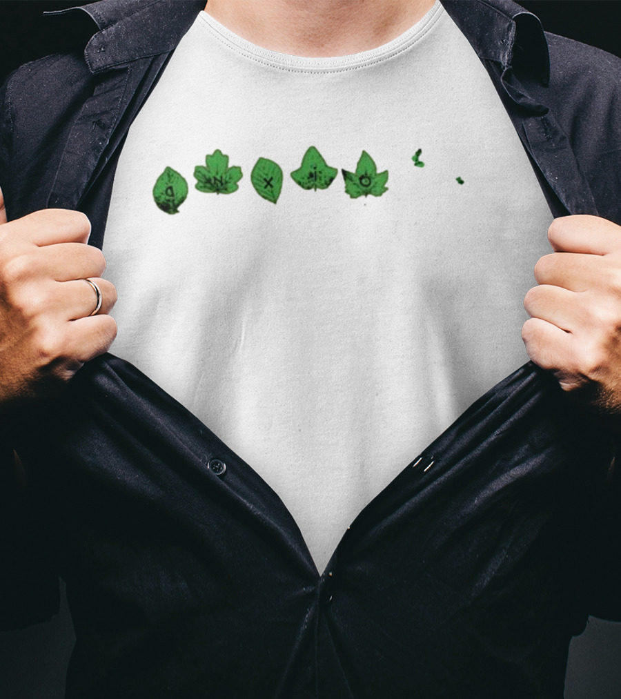 Leaf People Drift Just Like The Leaves Gamepad Dice Crossbones Skull Potion Icon Leaves T-Shirt