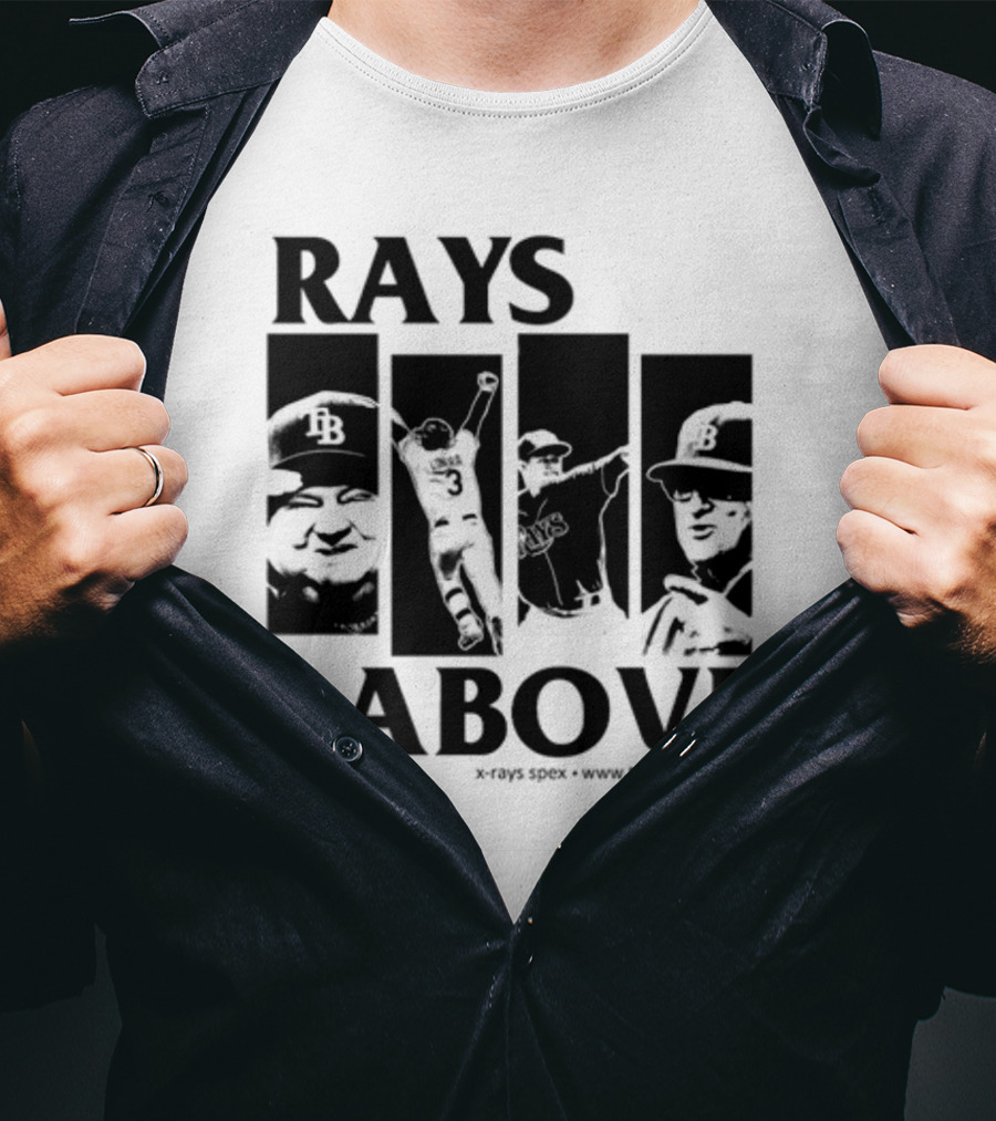 Rays Above Tampa Bay Baseball TB Logo Players T-Shirt